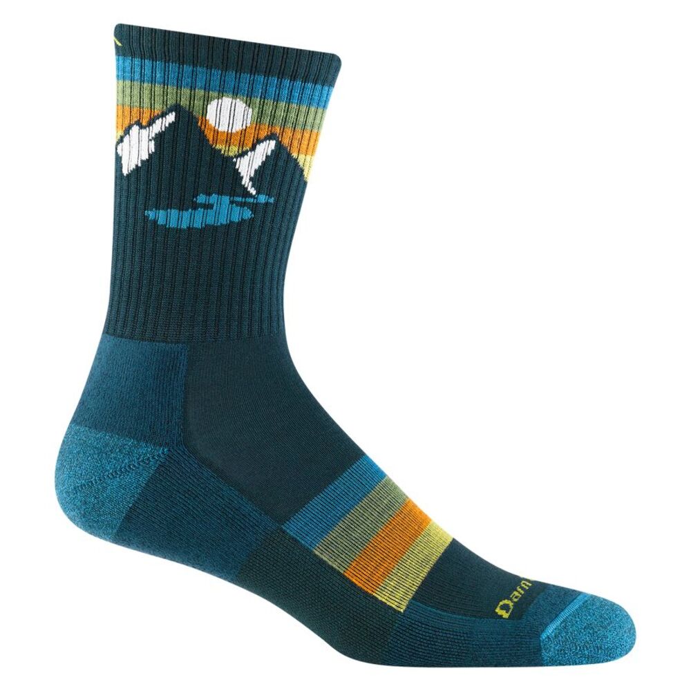 Darn Tough Hike Trek Men's Sunset Ridge Micro Crew Lightweight Sock  Mountains